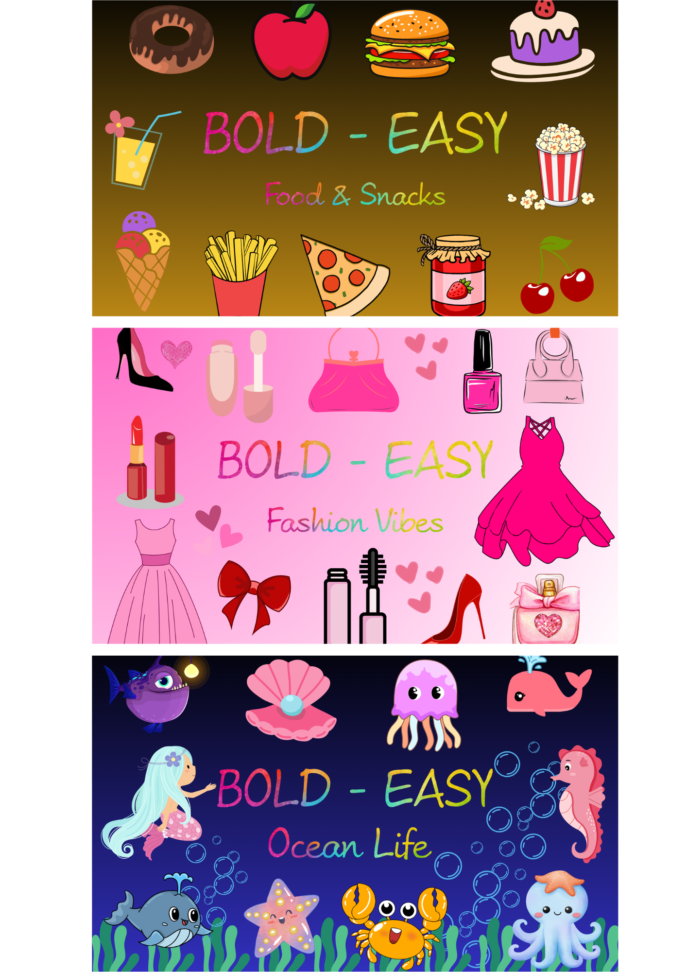 Simple Collection Bold and Easy Collection – WesalDesigns